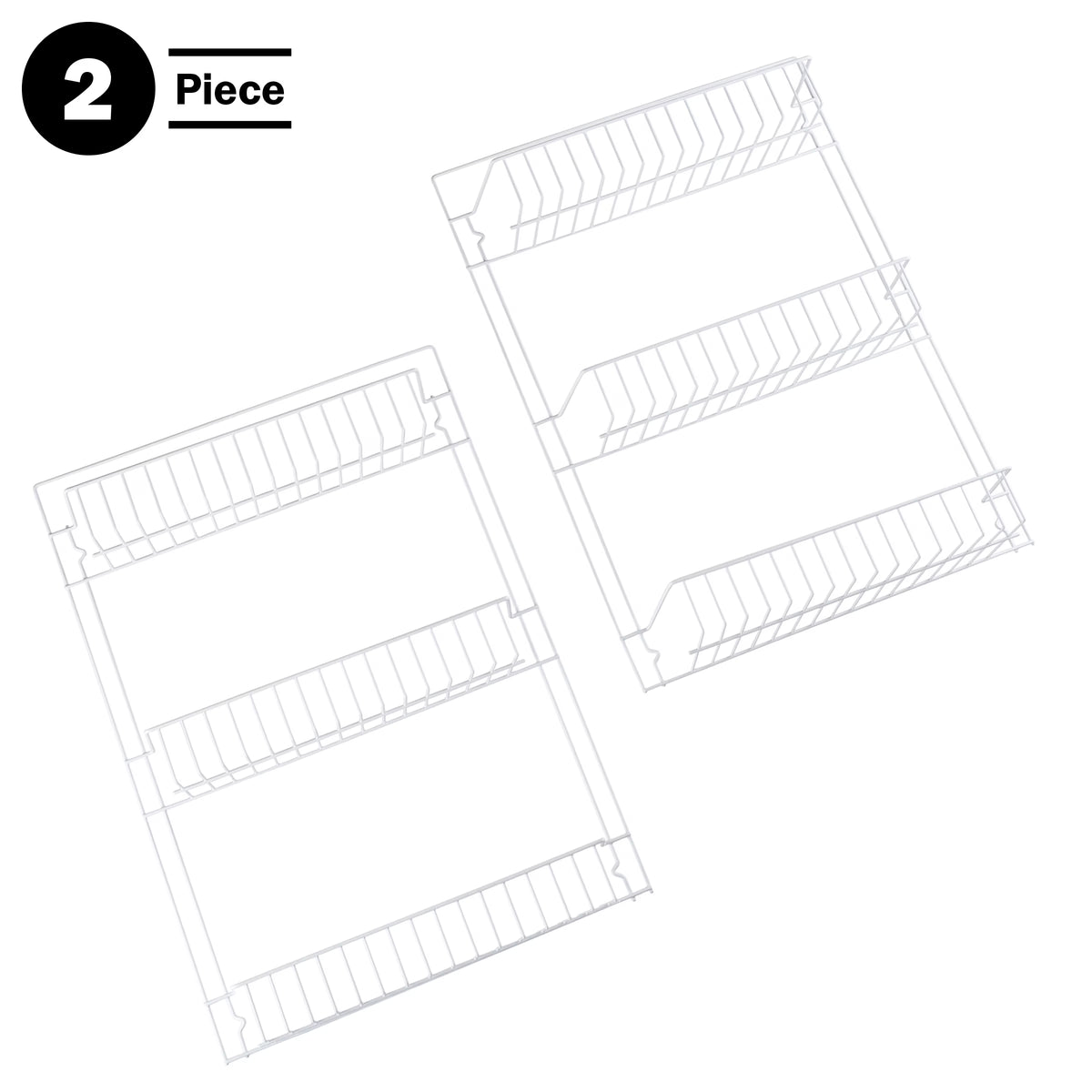 6-Tier Adjustable Over-the-Door Pantry Organizer - Powder-Coated Steel Hanging Shelving System for Kitchen Organization (White)