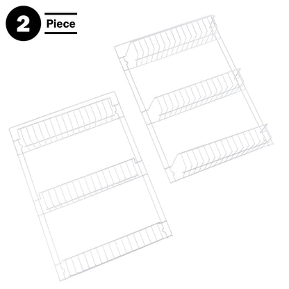 6-Tier Adjustable Over-the-Door Pantry Organizer - Powder-Coated Steel Hanging Shelving System for Kitchen Organization (White)