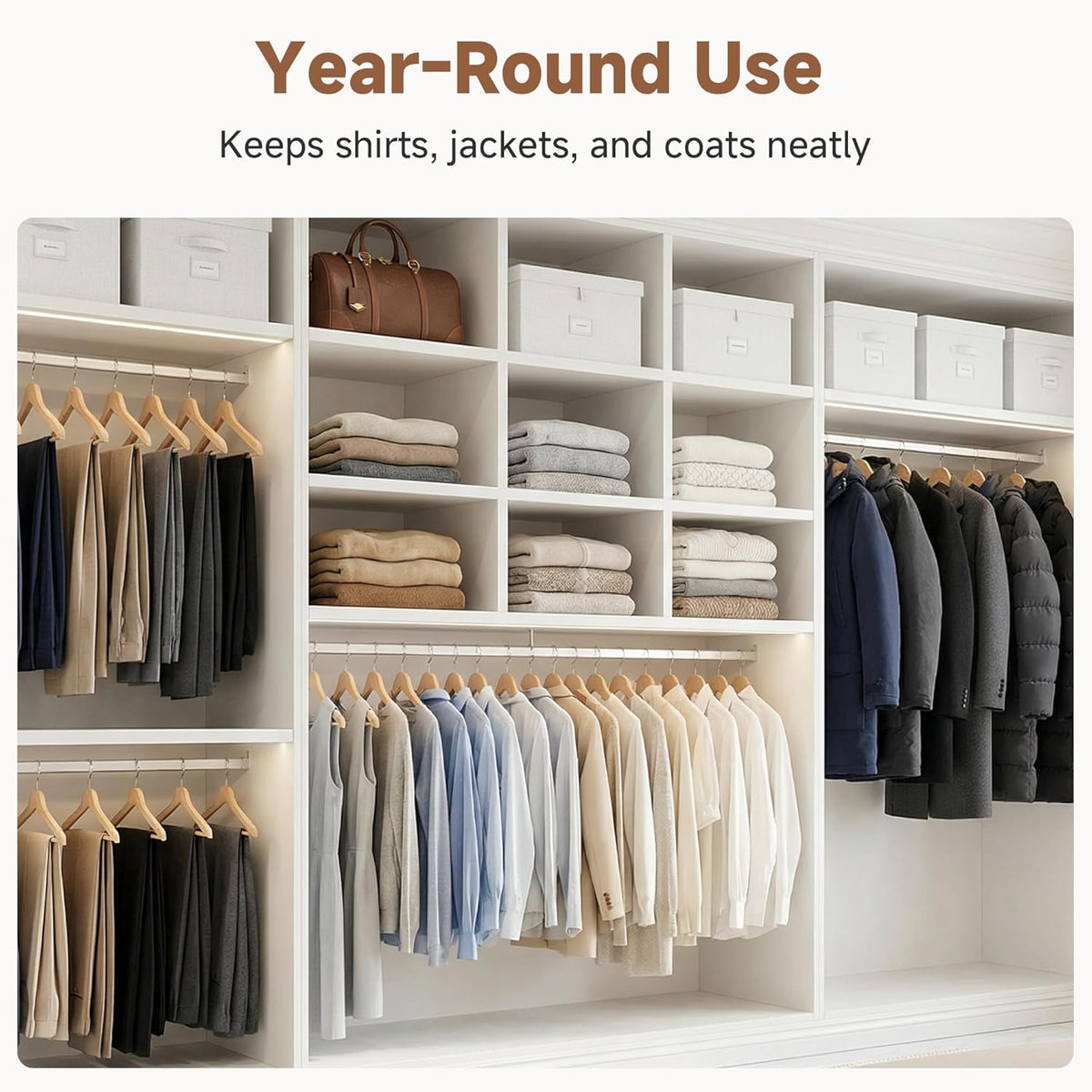 20-Pack Wooden Coat Hangers for Closet Organization