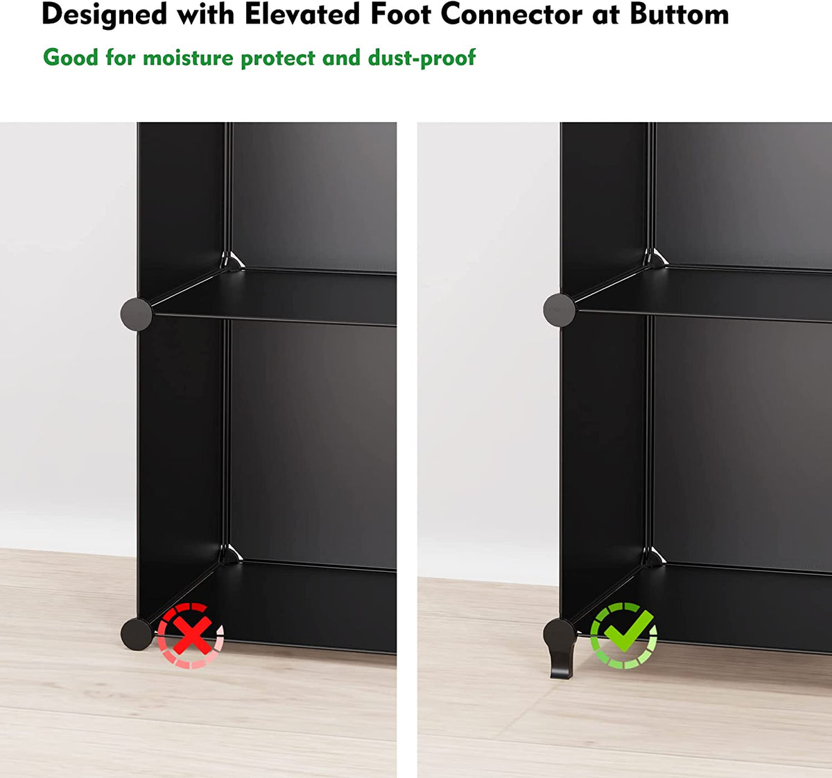 9-Cube Black Closet Organizer and Storage Solution