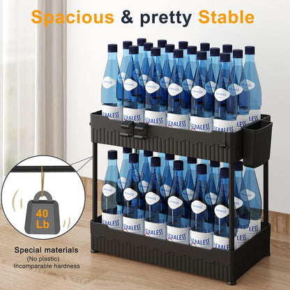 Under-Sink Organizer Set with Hooks and Hanging Cups for Kitchen - 2-Pack