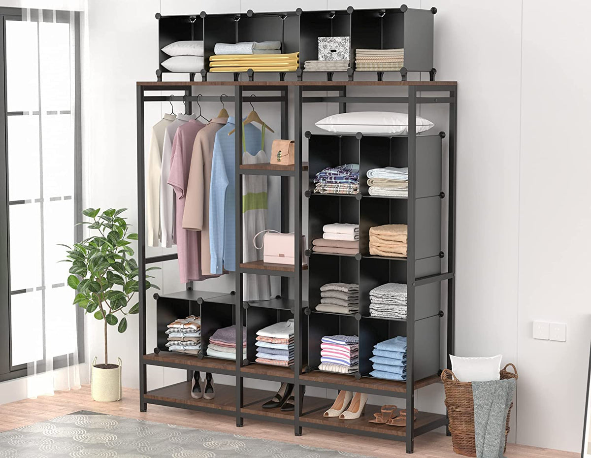9-Cube Black Closet Organizer and Storage Solution