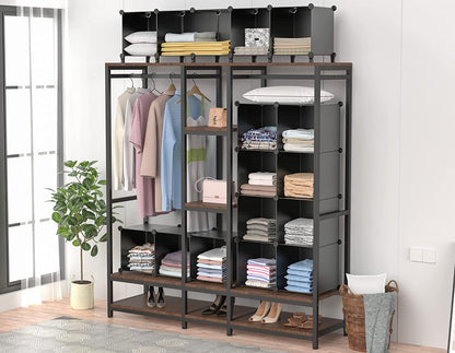 9-Cube Black Closet Organizer and Storage Solution
