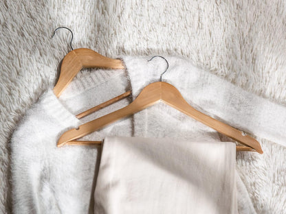 20-Pack Wooden Coat Hangers for Closet Organization