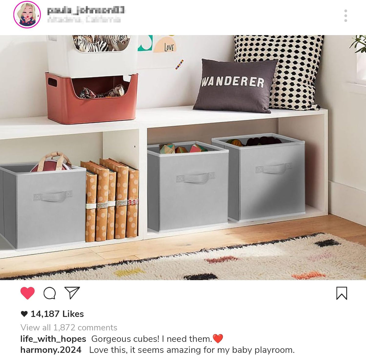 11-Inch Fabric Storage Cubes - 10-Pack Collapsible Bins with Dual Handles for Organizing Shelves, Closets, and Magazines (Grey)
