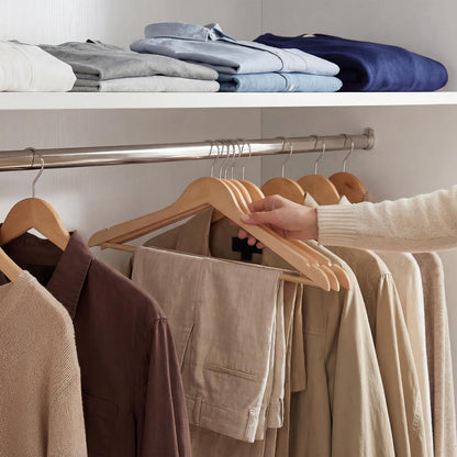 20-Pack Wooden Coat Hangers for Closet Organization
